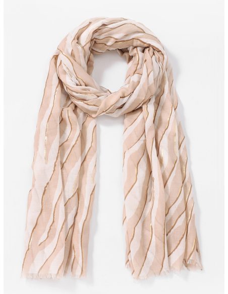 Fular zebra brillo dorado