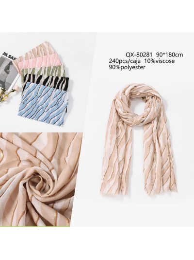 Fular zebra brillo dorado 2