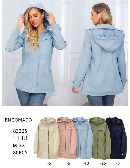 Parka engomada capucha