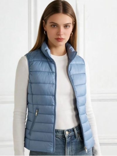 gilet rembourré à fermeture éclair