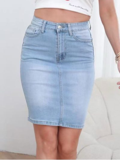Falda denim lápiz
