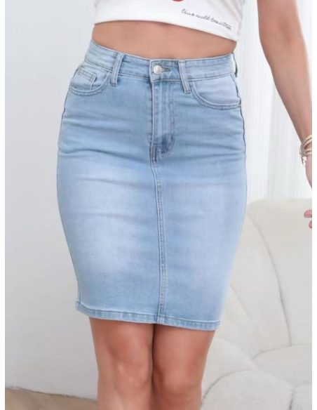 Falda denim lápiz