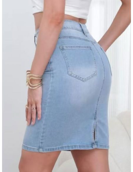 Falda denim lápiz