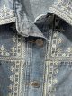 Embroidered denim overshirt