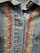 Embroidered denim overshirt