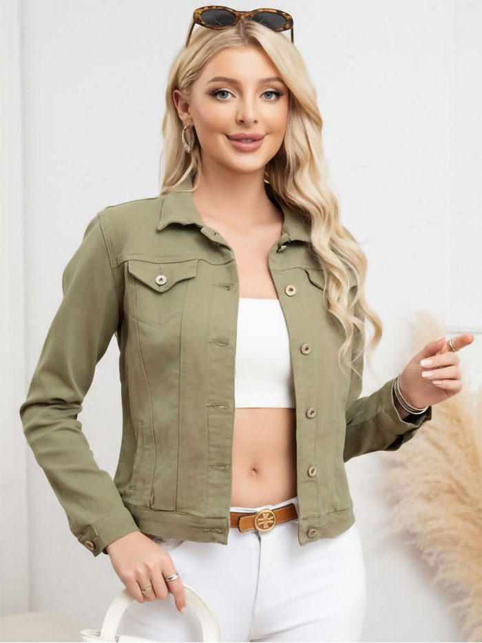 Cazadora denim básica talla grande