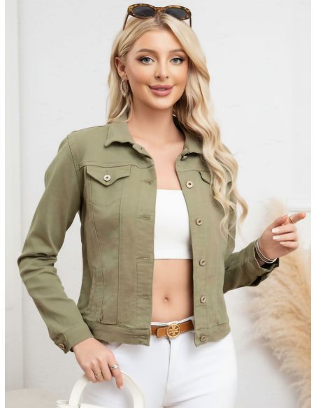 Cazadora denim básica talla grande