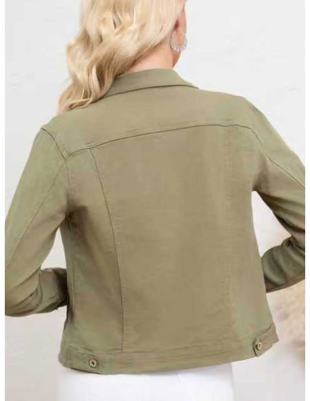 Cazadora denim básica talla grande