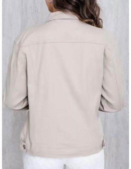 Jaqueta jeans básica plus size