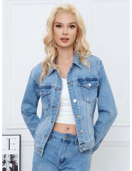Embroidered denim jacket