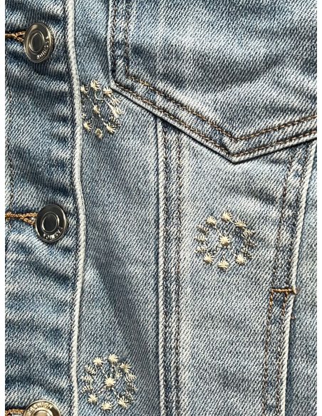 Embroidered denim jacket