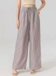 Pantalón wide leg rayas cintura elástica