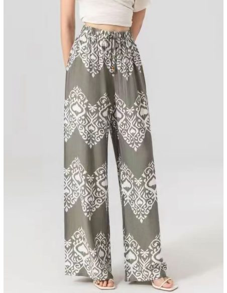 Hose mit geradem Bein und Boho-Print