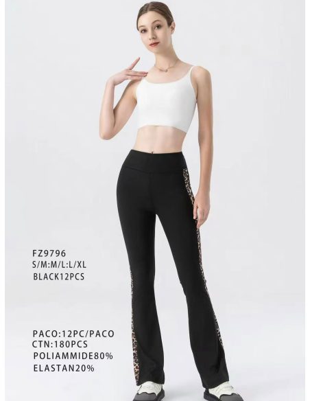 Leggings flare banda animal print 