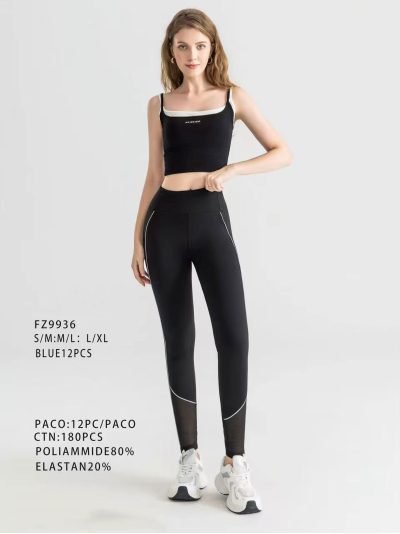 Leggings deportivos paneles de malla lateral 2