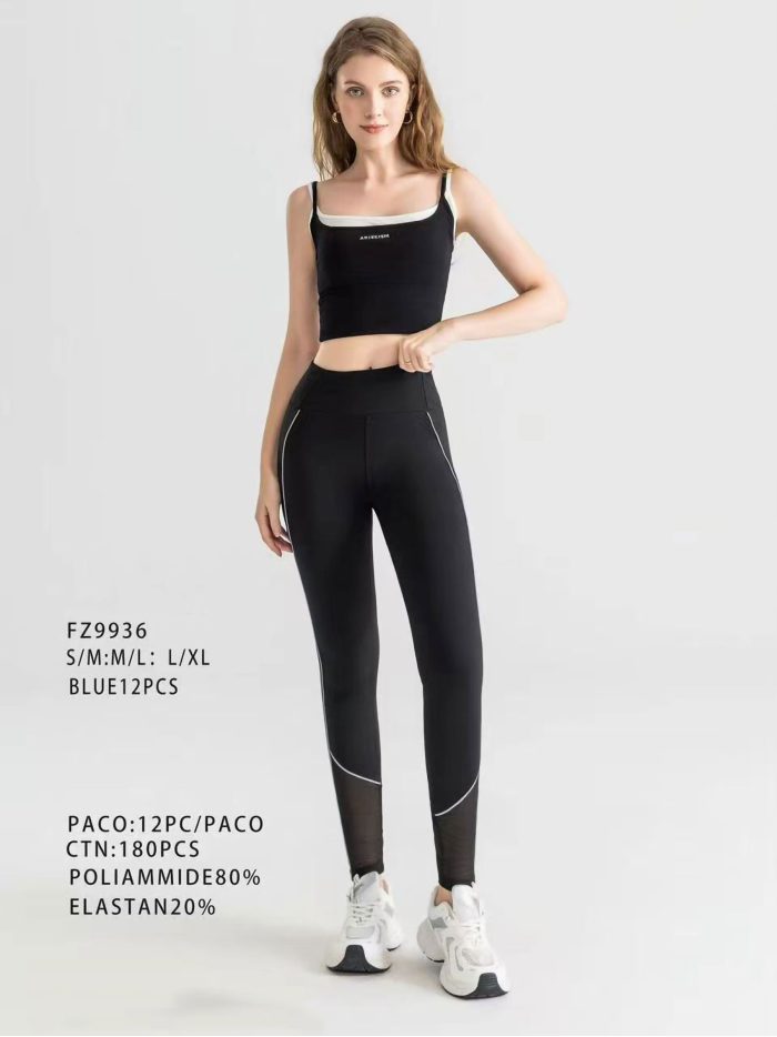 Leggings deportivos paneles de malla lateral