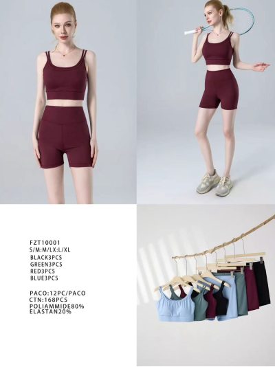 Completo top yoga + pantaloncini da ciclista 2