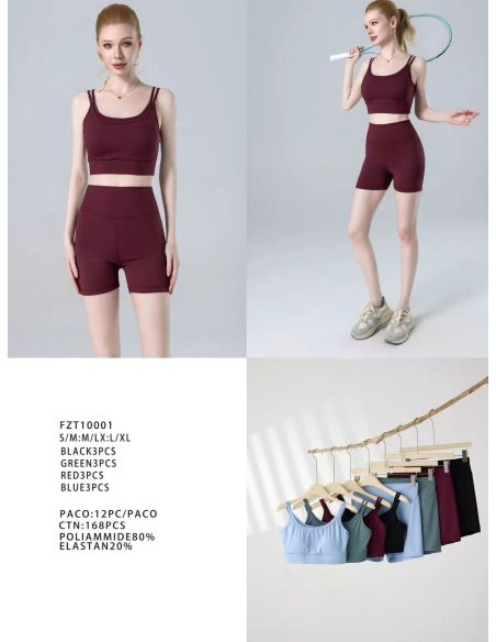 Conjunto Top yoga + short ciclista