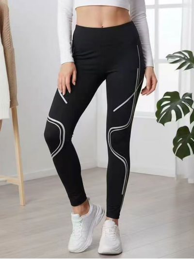 Leggings yogas negros líneas