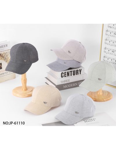 Gorra efecto lino detalle metálico 2