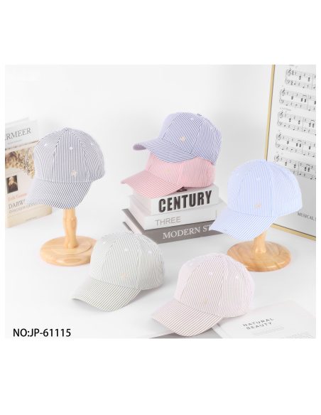 Gorra rayas finas bordado jinete