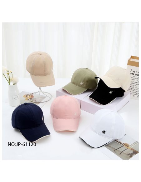 Gorra bordado jinete ribete en contraste