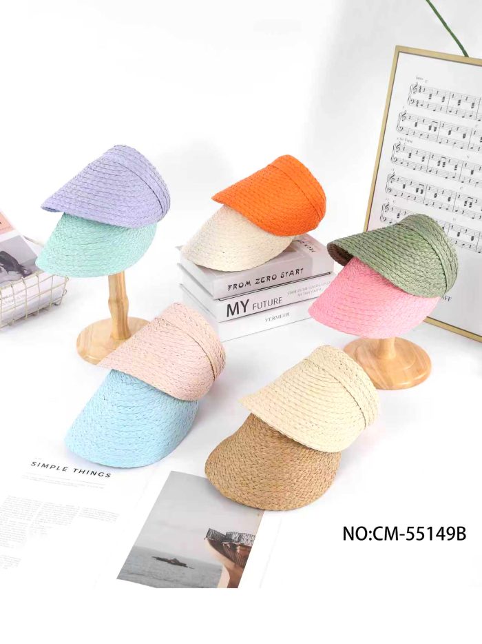 Gorra visera efecto rafia banda cruzada