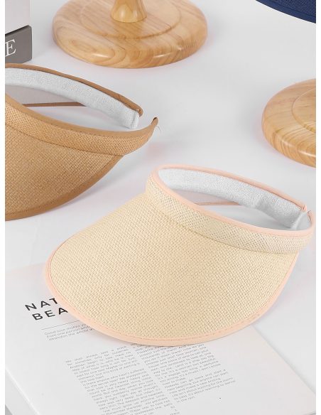 Gorra visera lisa efecto lino