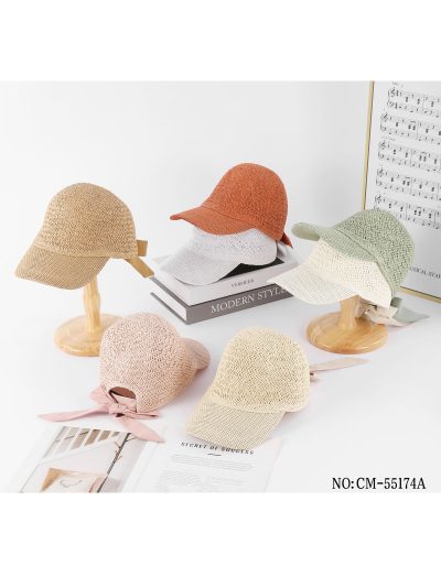 Gorra efecto rafia lazo trasero 2