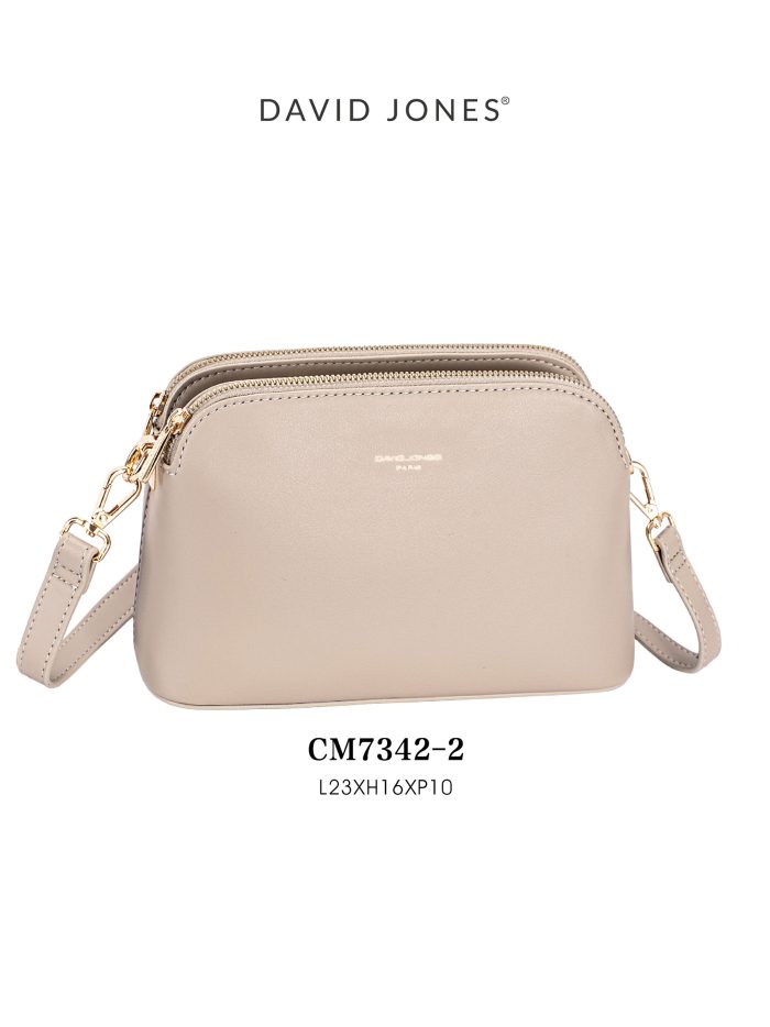 Bolso bandolera doble cremallera estilo cámara