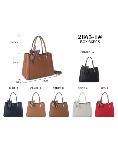 Borsa tote con sciarpa decorativa