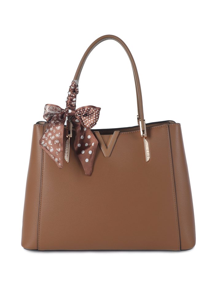 Borsa tote con sciarpa decorativa