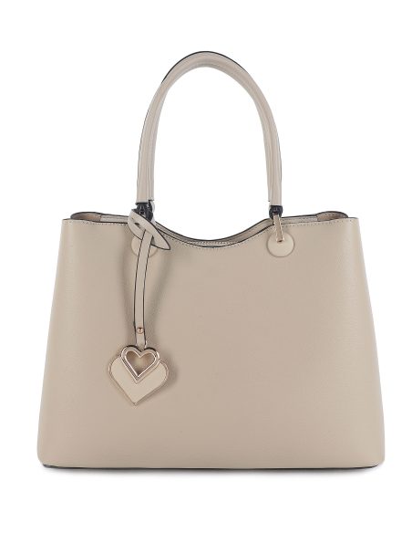 Bolso shopper estructurado colgante corazón