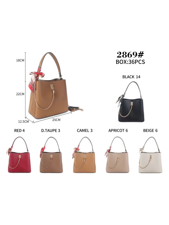 Bolso hobo cadena frontal y pañuelo