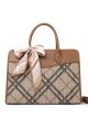 Bolso tote cuadros estilo maletín lazo