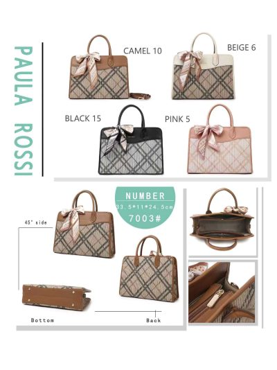 Bolso tote cuadros estilo maletín lazo 2