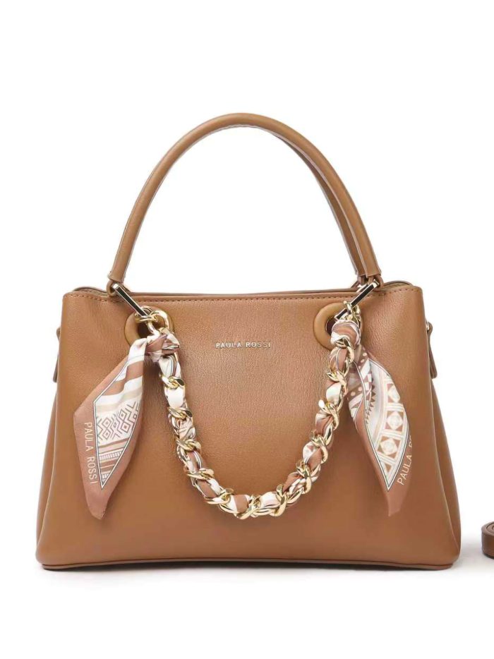 Bolso de mano compacto cadena decorativa