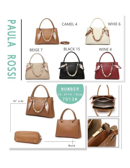 Bolso de mano compacto cadena decorativa