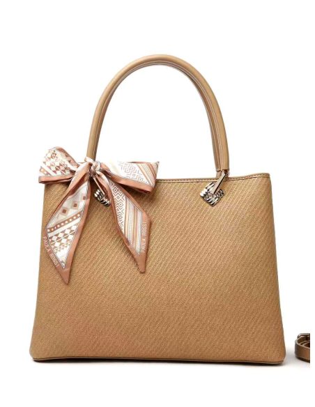 Bolso tote textura lazo lateral