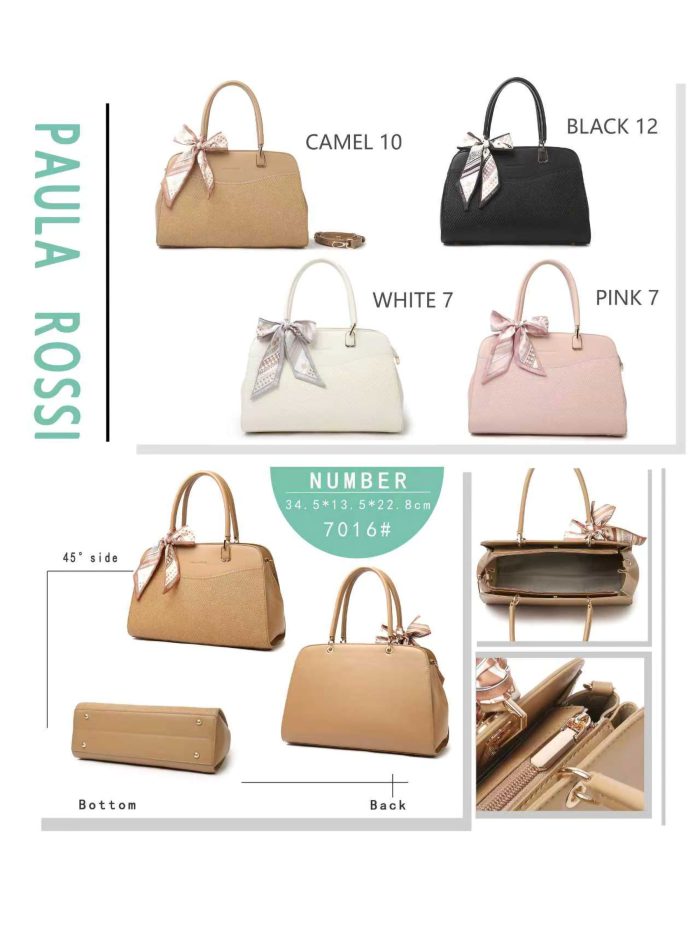 Bolsa texturizada com amarração lateral