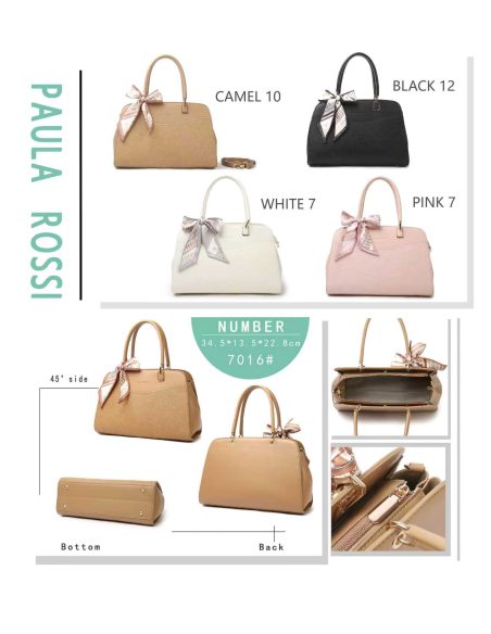 Bolsa texturizada com amarração lateral