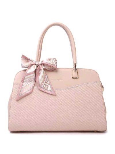 Bolso de mano textura lazo lateral