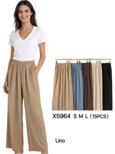 Pantalón palazzo lino 2