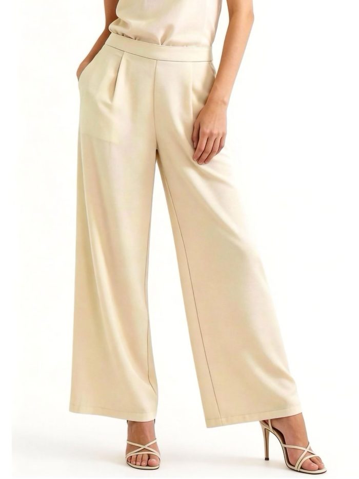 Pantaloni palazzo con pieghe