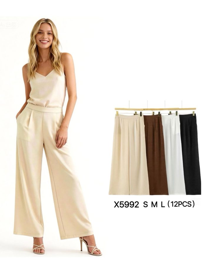 Pantaloni palazzo con pieghe