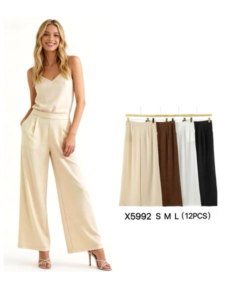 Pantaloni palazzo con pieghe