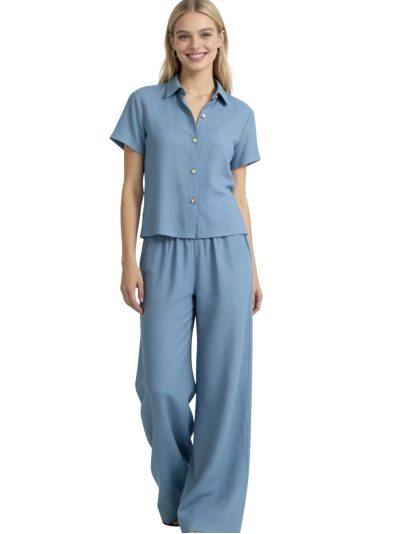 Co-Ord Shirt with star buttons & trousers