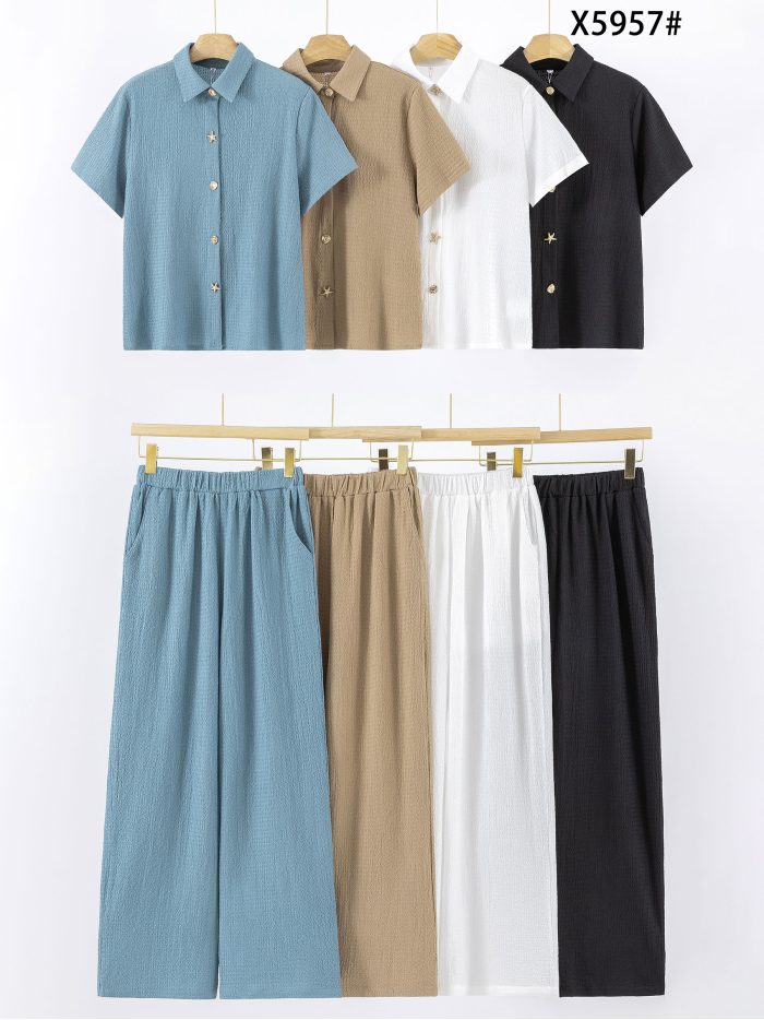 Conjunto Camisa botones estrella + pantalón