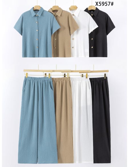 Conjunto Camisa botones estrella + pantalón