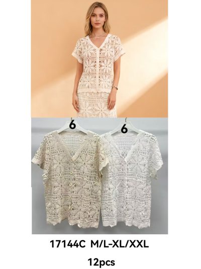 Cárdigan crochet flores 2